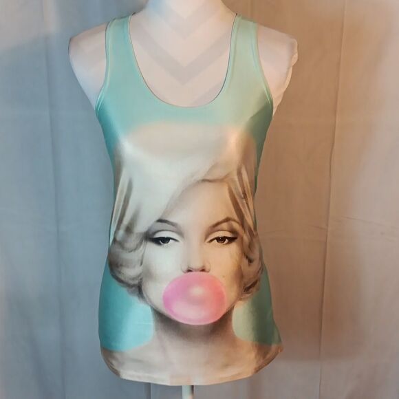 Marilyn Monroe Graphic Tank Top - Blue - Picture 6 of 6